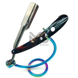 OEM Acceptable Custom Handle Barber <b>Razors</b> Eco Friendly Face Shaving Stainless Steel Single Edge Folding <b>Razor</b> <b>Men</b> - Product Image 1