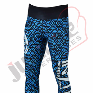 Leggings de sport pour femmes à taille mi-haute avec logo personnalisé, pantalons de fitness en tricot satiné personnalisés, haute élasticité, effet push-up, sublimation à la taille - Product Image 2