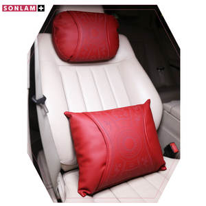 Oreiller de voiture imperméable en cuir Nappa, vente en gros ODM, produits automobiles, oreiller de voiture rouge, design personnalisable, coussins et oreillers de siège - Product Image 1