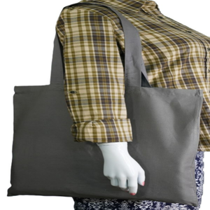 Haute qualité écologique 100% coton toile sacs fourre-tout pour les femmes à la mode poche avant conception été fermeture éclair épais réutilisable - Product Image 3