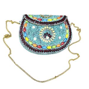Bolso de Mosaico de Cierre Abierto de Moda Hecho a Mano para Mujer Precio Al por Mayor para Fiestas de Noche Bolso con Chips de Metal - Product Image 1
