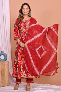 Soft Comfortable Women's Printed Rayon Formal Summer Loose Fit Floor-Length <b>Kurti</b> for Daily Wear Use Available Wholesale Indian - Product Image 5