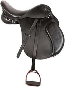 Sillín de cuero Premium para montar a caballo, cómodo sillín de salto para montar a caballo - Product Image 2