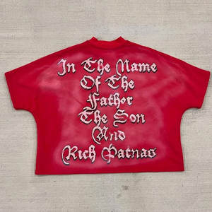 T-shirt pour homme imprimé avec logo personnalisé, tenue tendance, fabrication en usine, vente directe, t-shirt pour homme imprimé - Product Image 2