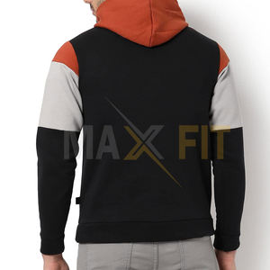 Venta al por mayor de los hombres de moda de invierno logotipo personalizado Vintage polar bolsillo con capucha pulóver con ajuste suelto y patrón sólido multicolor - Product Image 3