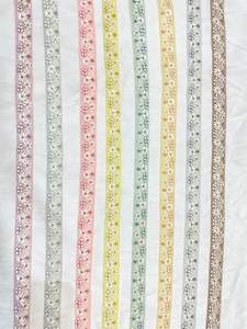 ผ้าลูกไม้ปักลายดอกไม้ขนาด1นิ้วสำหรับนักออกแบบชุดและนักออกแบบเสื้อผ้างานตัดเย็บเสื้อผ้า - Product Image 4