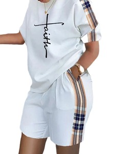 Nuevo Casual con estilo al por mayor pantalones cortos camisa 100% algodón 3D impreso conjuntos de mujeres diseño personalizado verano 2 piezas conjunto de mujeres - Product Image 2