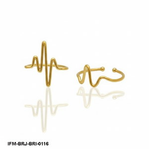 Bracelet artisanal minimaliste en fil de laiton, bijoux abstraits modernes, bracelet ajustable pour femme - Product Image 3