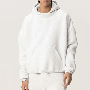 Sudaderas con capucha para hombre con logotipo personalizado, ropa de calle recortada de algodón 100%, jersey de gran tamaño con estampado, sudaderas con capucha de felpa francesa para hombre - Product Image 4