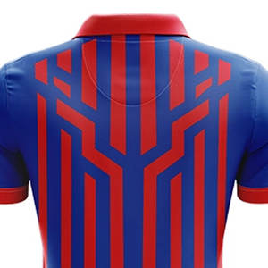 Vente en gros de chemise polo pour homme personnalisée anti-rides tricot rayé respirant chemise de base décontractée ample torsadée à manches courtes glace - Product Image 4