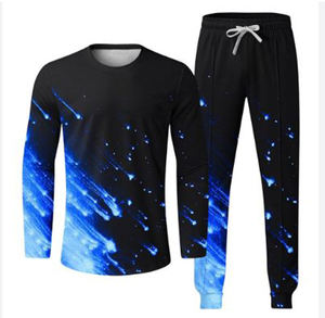 Ensemble de sport décontracté unisexe pour homme, 2 pièces, respirant, écologique, anti-UV, pull-over et pantalon de jogging pour la course à pied - Product Image 3
