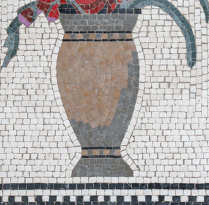 Mosaico de Mármol con Diseño Floral, Hecho a Mano con Piedra Natural, Decoración para Paredes y Pisos de Hogar, Baño y Cocina - Product Image 3