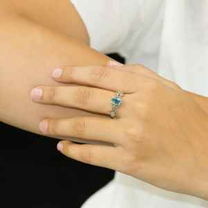 Dainty Moss Agate Ring Handmade 925 Sterling Silver Minimalist Ring Natural Moss Agate Ring For Women - Product Image 5