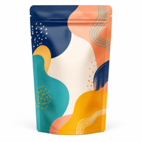 Op maat bedrukte logo stand-up pouches voor voedselverpakkingen met ritssluiting, vochtbestendig materiaal voor snacks en snoep