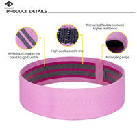 Bandes de Résistance en Tissu pour l'Entraînement – Lot de Bandes de Fitness Personnalisables pour Jambes et Fessiers en Polyester et Coton