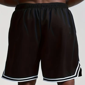 Short en maille de coton respirant à double couche pour homme, décontracté, pour la course à pied en plein air, entraînement, tissage droit, pas de décorations de natation - Product Image 3