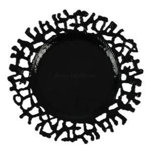 Enduit de poudre de couleur noire de haute qualité, moderne, créatif et attrayant, pièce maîtresse de table de créateur, plaque de chargeur - Product Image 2