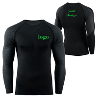 Rashguard de compression personnalisable à manches longues de haute qualité pour hommes MMA BJJ