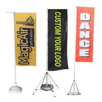 Bendera iklan luar ruangan kustom dengan dudukan | Spanduk promosi tahan lama dan tahan cuaca untuk acara dan merek