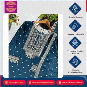 Nouvelle collection tendance de créateurs, ensemble Kurti Sharara traditionnel indien pour femmes, haut en chinon lourd et fantaisie, occasion spéciale, mariage, haut de gamme - Product Image 5