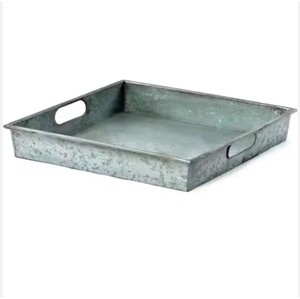 Vente en gros de plateau hôtels sublimation or décoratif pour les maisons avec poignées plateau de service assiette de cuisine - Product Image 1