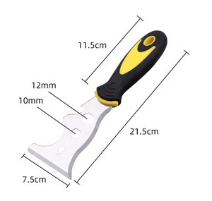 <span class=keywords><strong>Couteau</strong></span> à enduire multifonctionnel en acier inoxydable industriel avec manche en plastique, lame <span class=keywords><strong>de</strong></span> 0,5 mm d'épaisseur, manche <span class=keywords><strong>de</strong></span> 11 cm, outil <span class=keywords><strong>de</strong></span> <span class=keywords><strong>peintre</strong></span>, grattoir - Product Image 2