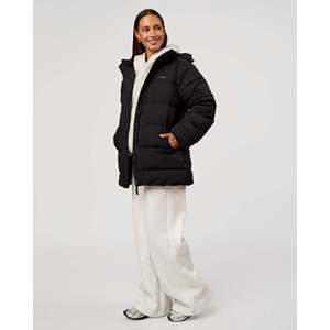 Veste mi-longue Go-To Puffer - Noir avec détail logo - Product Image 4