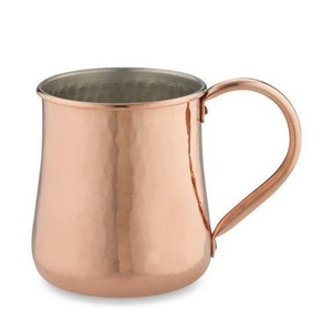 Mug à Moscow Mule en cuivre martelé tendance pour la vente en gros, vaisselle à cocktails artisanale de qualité supérieure pour les bars, les restaurants et les hôtels - Product Image 5