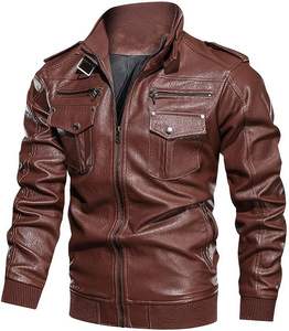 Chaqueta acolchada larga de imitación de PU de cuero auténtico, ropa cálida de invierno, relleno de algodón, acabado transpirable, acepta los requisitos del cliente - Product Image 1