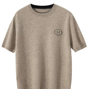 Imprimé personnalisé de haute qualité T-Shirt pour homme 100% coton motif solide col à manches courtes respirant durable coupe régulière tricoté - Product Image 1