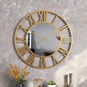 Horloge murale analogique en métal moderne et élégante de 12 pouces, élégante horloge pour la maison, le bureau, le salon, design mural - Product Image 6
