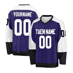 Maillot de hockey sur glace de haute qualité 100% polyester, vêtements d'équipe, logo personnalisé, design confortable, respirant, séchage rapide, chemises pour adultes - Product Image 2