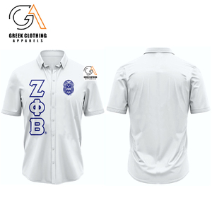 Conjunto de Dos Piezas de Verano de la Hermandad Zeta Phi Beta, Cuello Alto, Emblema Bordado, Antiarrugas, Secado Rápido, Casual, Divine Nine Long - Product Image 3