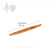 Rouleau à pâtisserie artisanal en bois d'olivier |   Ustensiles de cuisine tunisiens |   Emballage de marque privée