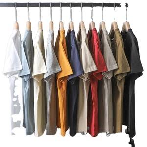2024 unisexe poids lourd 180 grammes coton T-Shirt personnalisé coupe régulière à manches courtes col rond motif solide haute qualité séchage rapide - Product Image 1