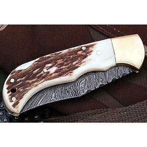 Couteau de poche pliant en acier damas à bas prix pour les couteaux pliants de poche de camping en plein air à vendre - Product Image 4