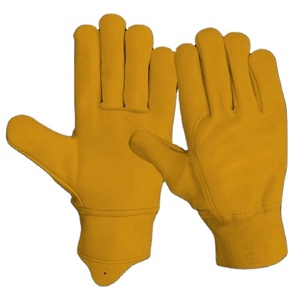 Premium Personal Protective Equipment Safety <b>Driver</b> Goat Grain Leather Work <b>Gloves</b> Adjustable Wristband CE Certified Soft - Product Image 2
