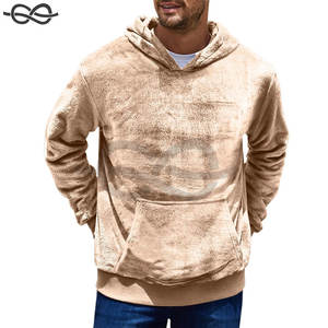 Sweat-shirt à capuche double face résistant à l'usure pour hommes, vêtements en polaire épais et chaud de couleur unie pour l'hiver - Product Image 2
