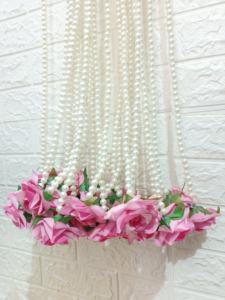 พวงดอกไม้ประดับมุกรูปกุหลาบของ nikah ของประดับฉากหลังของตกแต่งเวทีปาร์ตี้งานเลี้ยงเจ้าสาวอินเทรนด์ - Product Image 3