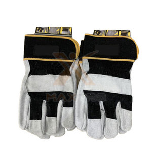 Comfortable Protective Heavy Duty Anti-Slip Leather Working <b>Gloves</b> with Safety Cuff Waterproof & Fireproof - Product Image 3