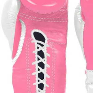 Winning <b>Lace</b> Up Boxing <b>Gloves</b> Pink White Genuine Leather Womens Boxing Training Sparring Fight <b>Gloves</b> Lightweight 8oz 10oz 12oz - Product Image 5
