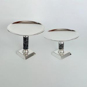 Elegant Metal Silver <b>Mirror</b> Finished Cake Stand Perfect For Daily Meals Kitchen Serving And Catering Purposes From India - Product Image 3