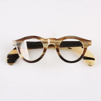Gafas de Sol de Lujo para Computadora, de Cuerno de Búfalo, Montura Completa, Ligeras, Cómodas, Unisex, para Uso Diario, Forma de Diamante