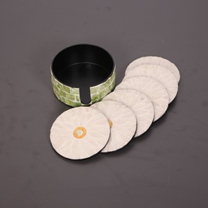 Posavasos con incrustaciones de perlas, mejor elección, posavasos hecho a mano, suministro de fábrica, vajilla de nácar - Product Image 4