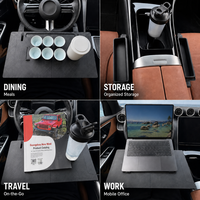 Tablette de volant 2-en-1 pour voiture, support d'ordinateur portable, organisateur de vide-espaces de siège universel pour voitures, camions, VTT, UTV, noir, vente en gros