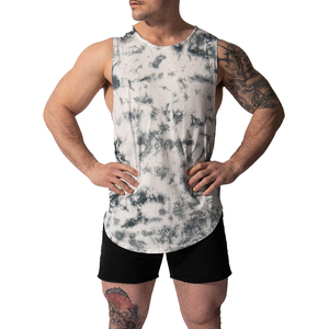 Camisetas sin mangas de entrenamiento para hombre de algodón 100%, logotipo personalizado, poliéster transpirable, estampado de verano, ropa de hombre con tirantes acanalados para Fitness - Product Image 5