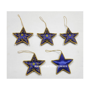 Hermosos Adornos Bordados a Mano con Forma de Estrella, Decoración Navideña, Accesorios de Fábrica con Buena Fijación - Product Image 1