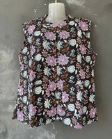 Veste courte réversible matelassée en coton tissé indien pour femme, imprimée au bloc, col montant, pour l'hiver