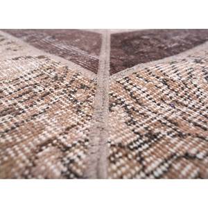 พรมขนสัตว์ผสมปอกระเจาขนาดใหญ่ 9x12 ฟุต สีเบจและสีน้ำตาล ทอมือลายเชฟรอน เหมาะสำหรับห้องโถงบ้านหรือห้องวัยรุ่น - Product Image 3