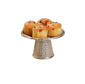 Présentoir de gâteau décoratif élégant de forme ronde en métal fini or pour l'anniversaire événement fête présentoir en gros en vrac - Product Image 5